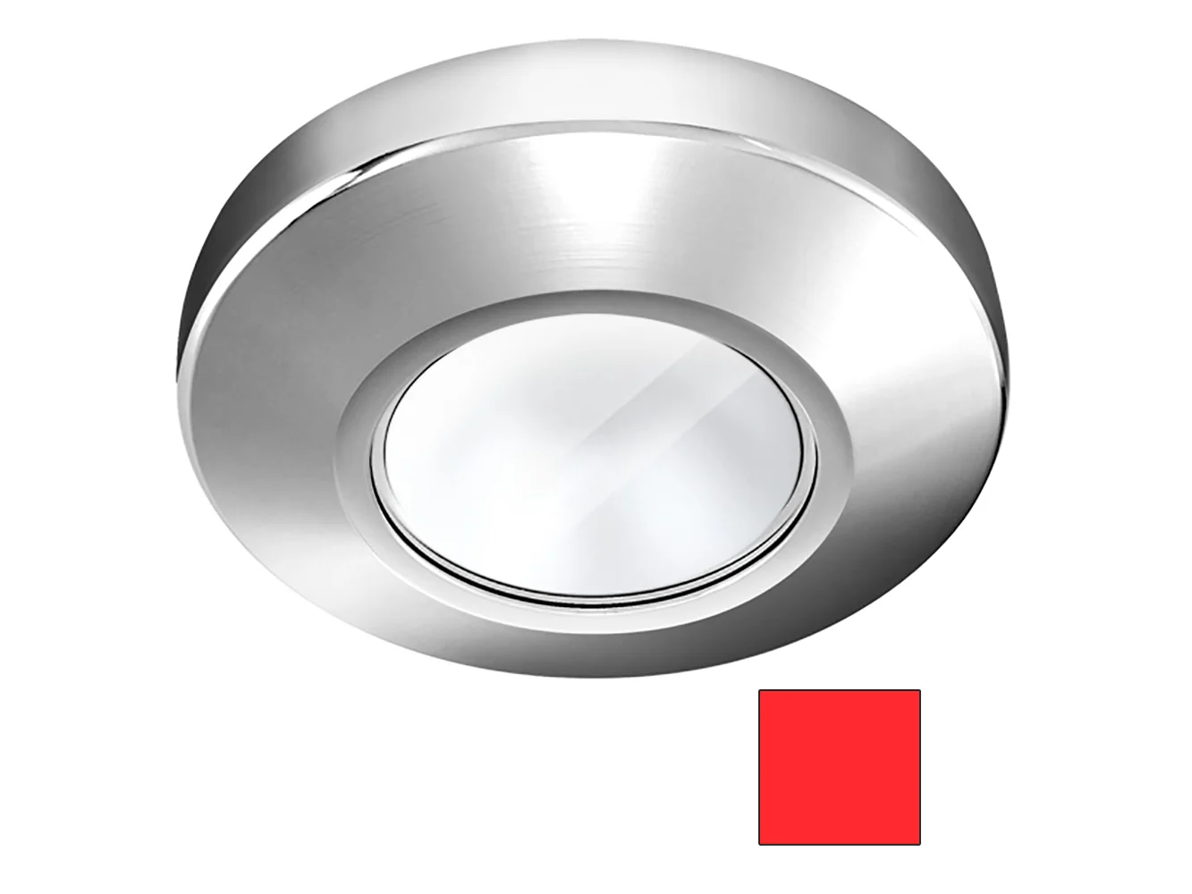 i2Systems Profile P1100 1.5W Surface Mount Light - Red - Chrome Finish