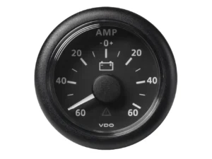 Veratron 52MM (2-1/16") ViewLine Battery Status Gauge -60/+60AMP - Black Dial & Bezel