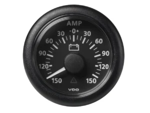 Veratron 52MM (2-1/16") ViewLine Battery Status Gauge -150/+150AMP - Black Dial & Bezel
