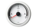 Veratron 3-3/8" (85MM) ViewLine Synchronizer -500/+500 RPM - 8 to 32V - White Dial & Bezel