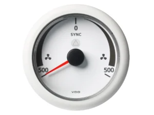 Veratron 3-3/8" (85MM) ViewLine Synchronizer -500/+500 RPM - 8 to 32V - White Dial & Bezel