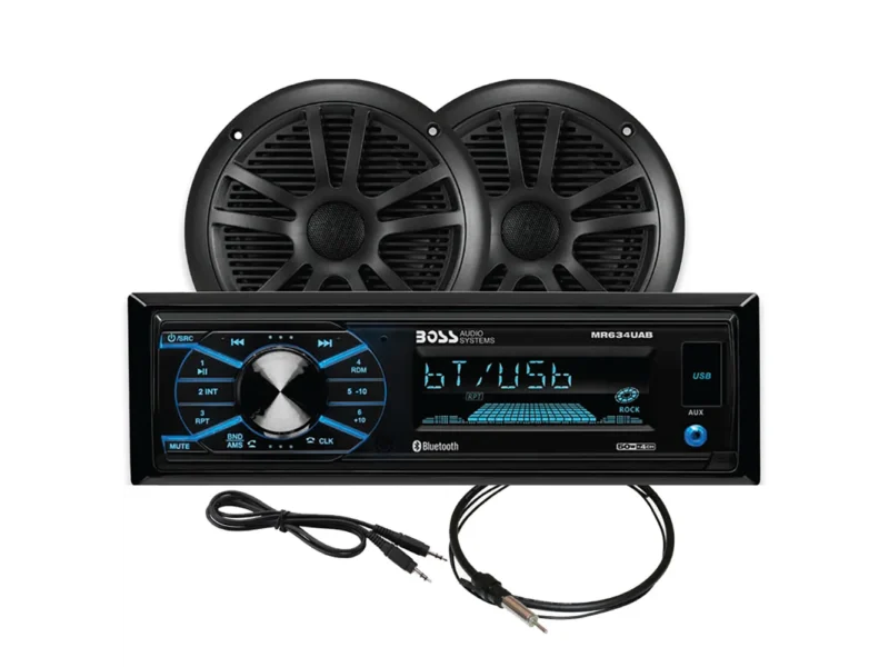 Boss Audio MCBK634B.6 Marine Stereo & 6.5" Speaker Kit - Black