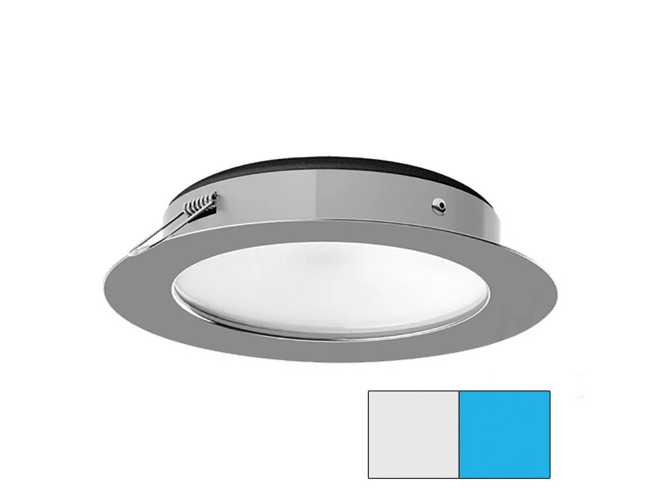 i2Systems Apeiron Pro XL A526 - 6W Spring Mount Light - Cool White/Blue - Polished Chrome Finish