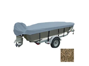 Carver Performance Poly-Guard Wide Series Styled-to-Fit Boat Cover f/13.5' V-Hull Fishing Boats - Shadow Grass