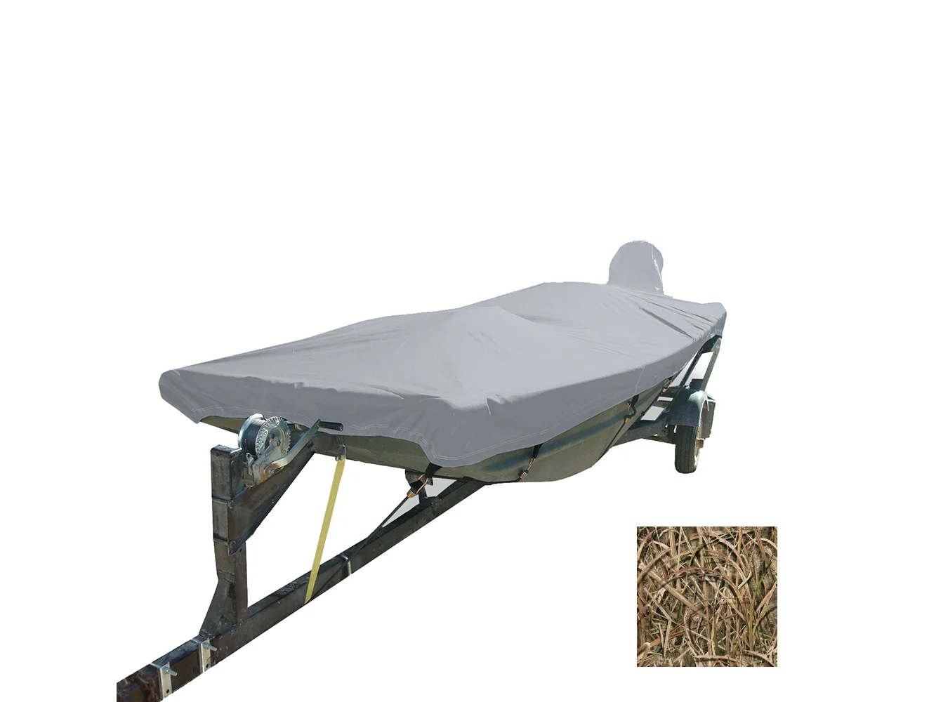 Carver Performance Poly-Guard Styled-to-Fit Boat Cover f/14.5' Open Jon Boats - Shadow Grass