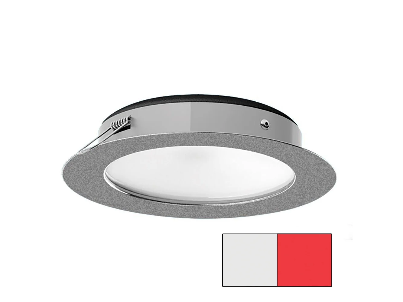 i2Systems Apeiron Pro XL A526 - 6W Spring Mount Light - Cool White/Red - Brushed Nickel Finish