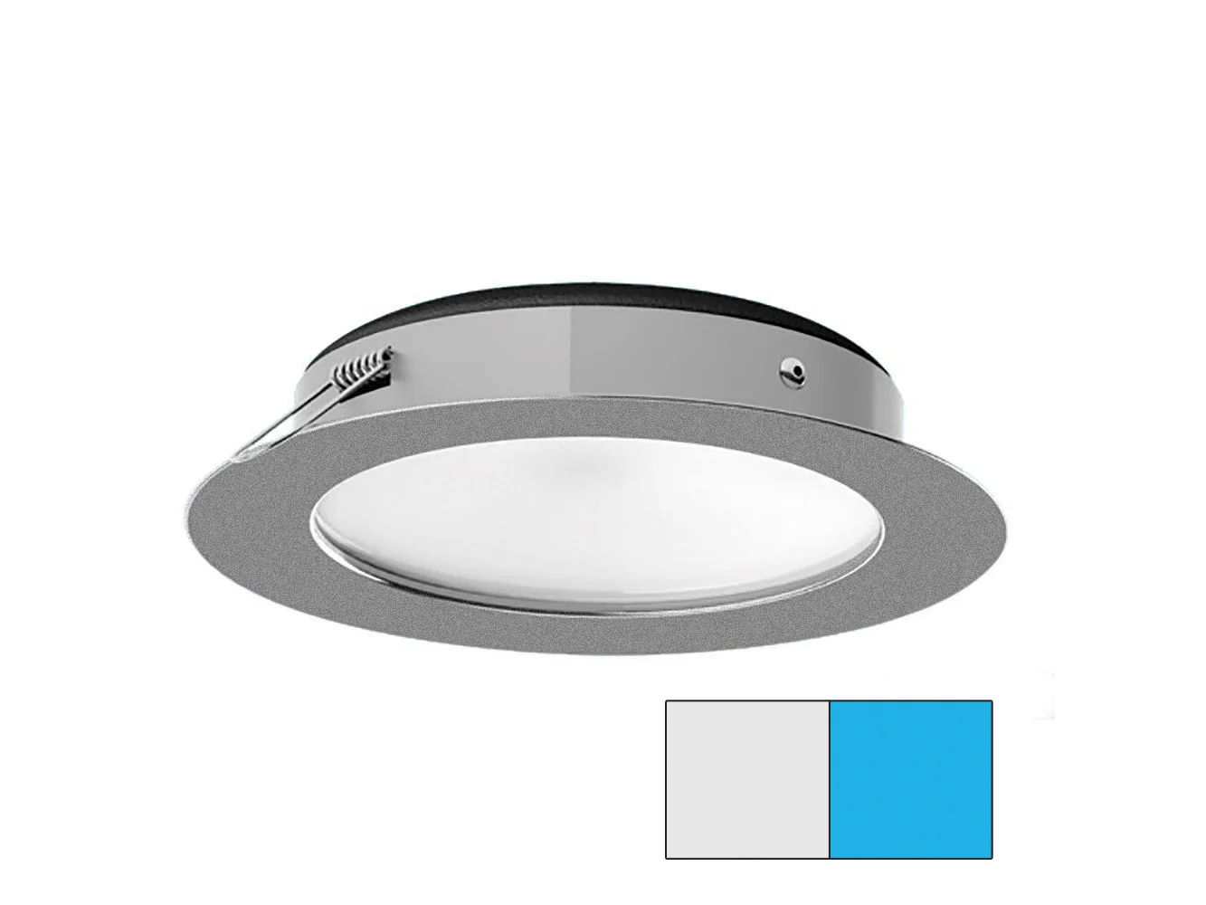 i2Systems Apeiron Pro XL A526 - 6W Spring Mount Light - Cool White/Blue - Brushed Nickel Finish
