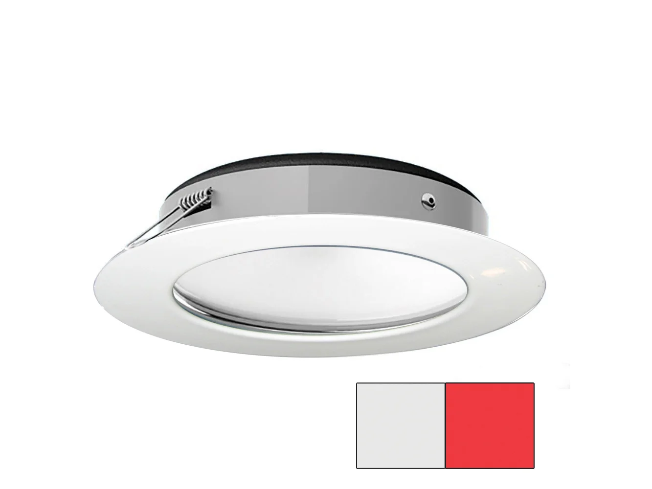 i2Systems Apeiron Pro XL A526 - 6W Spring Mount Light - Cool White/Red - White Finish