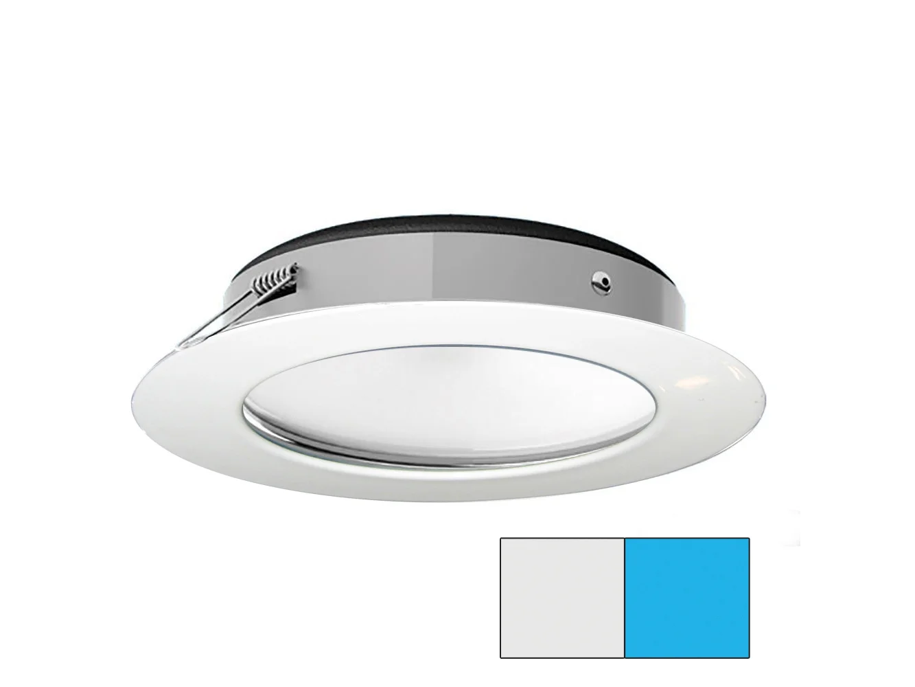 i2Systems Apeiron Pro XL A526 - 6W Spring Mount Light - Cool White/Blue - White Finish