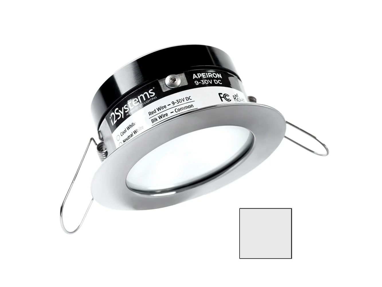 i2Systems Apeiron A503 3W Spring Mount Light - Cool White - White Finish