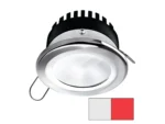 i2Systems Apeiron A506 6W Spring Mount Light - Round - Cool White & Red - Polished Chrome Finish