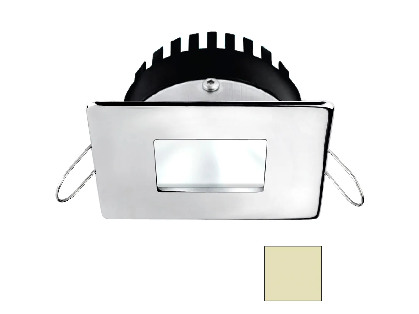 i2Systems Apeiron A506 6W Spring Mount Light - Square/Square - Warm White - Polished Chrome Finish