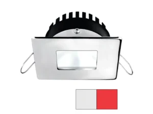 i2Systems Apeiron PRO A506 6W Spring Mount Light - Square/Square - Cool White & Red - Polished Chrome Finish
