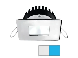 i2Systems Apeiron PRO A506 6W Spring Mount Light - Square/Square - Cool White & Blue - Polished Chrome Finish