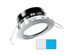 i2Systems Apeiron PRO A503 - 3W Spring Mount Light - Round - Cool White & Blue - Brushed Nickel Finish