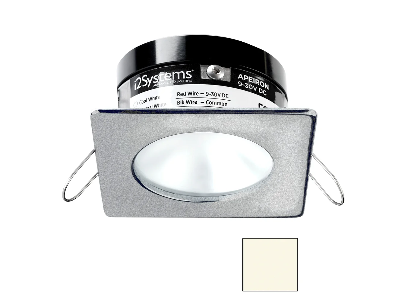 i2Systems Apeiron PRO A503 - 3W Spring Mount Light - Square/Round - Neutral White - Brushed Nickel Finish