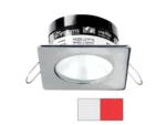 i2Systems Apeiron PRO A503 - 3W Spring Mount Light - Square/Round - Cool White & Red - Brushed Nickel Finish