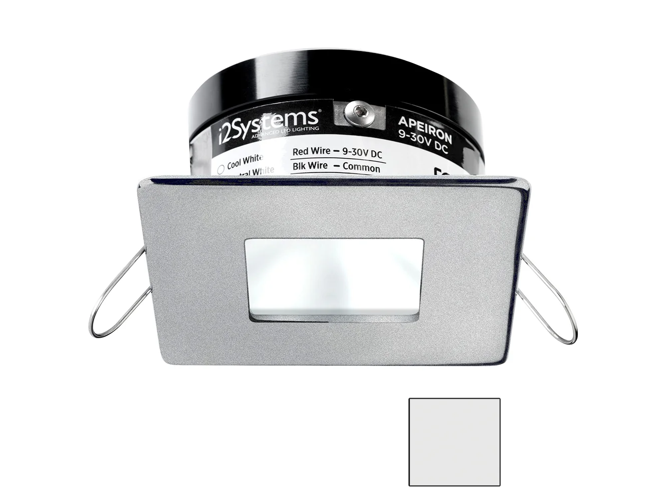 i2Systems Apeiron PRO A503 - 3W Spring Mount Light - Square/Square - Cool White - Brushed Nickel Finish