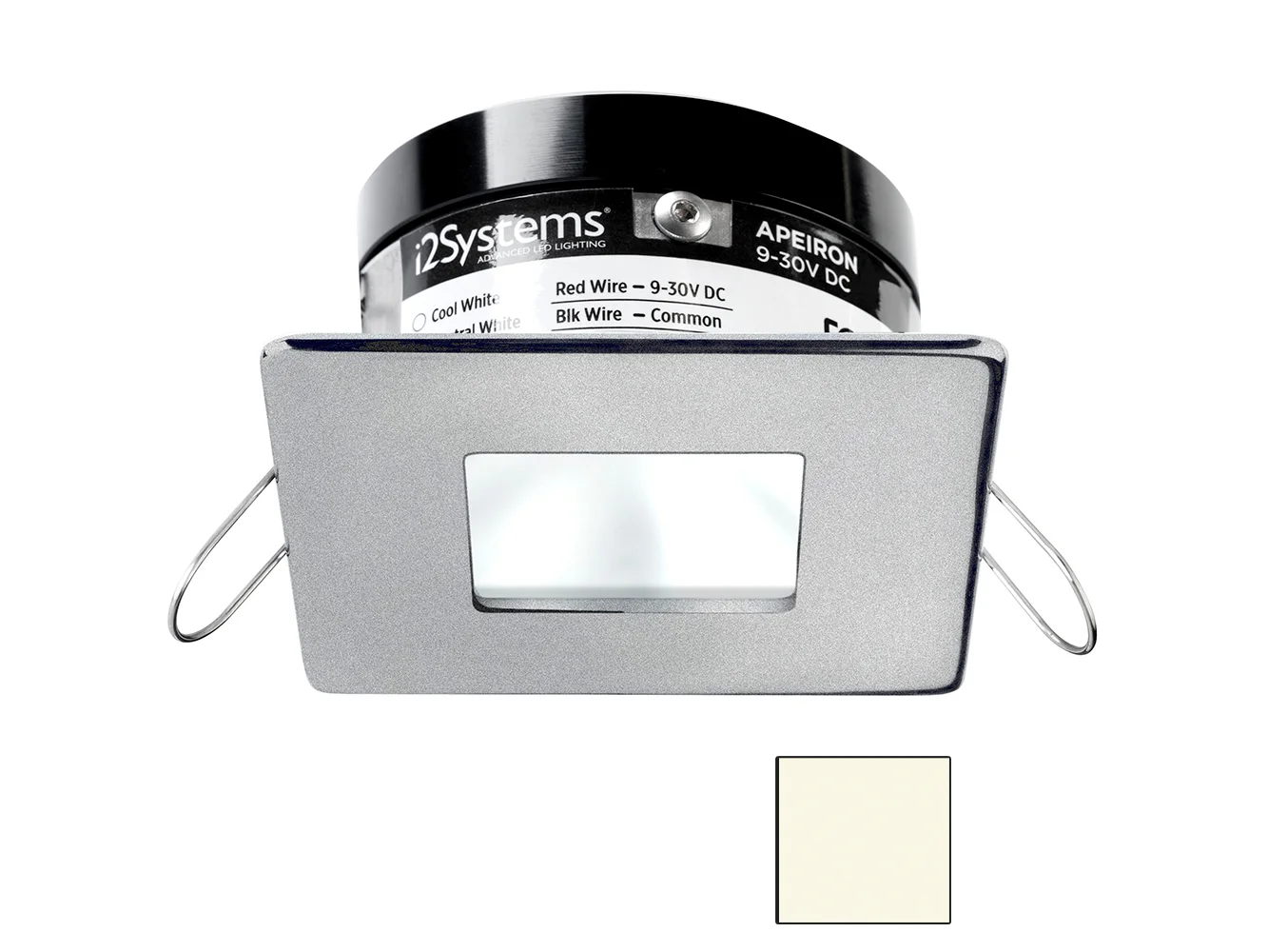 i2Systems Apeiron PRO A503 - 3W Spring Mount Light - Square/Square - Neutral White - Brushed Nickel Finish