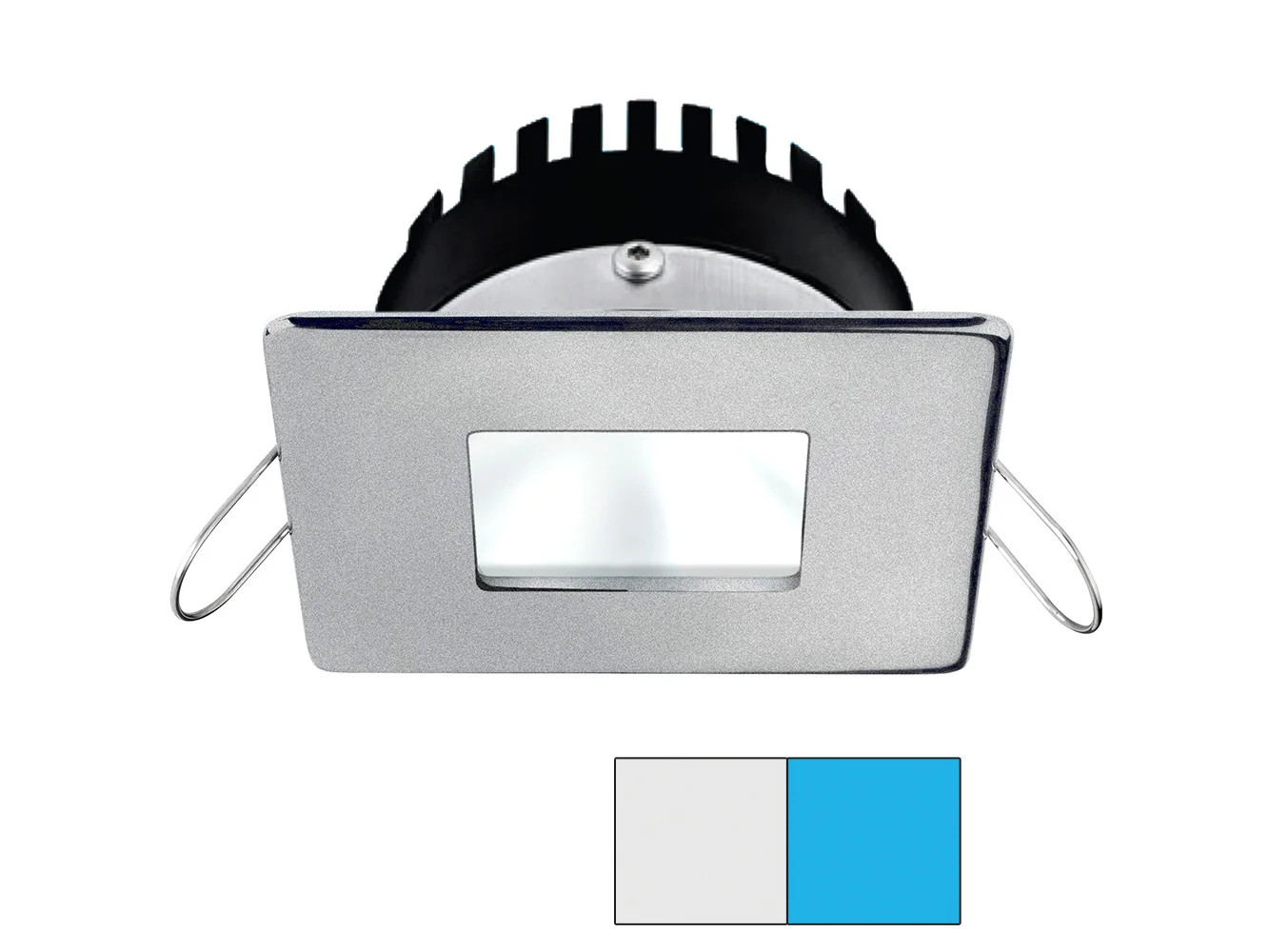 i2Systems Apeiron PRO A506 - 6W Spring Mount Light - Square/Square - Cool White & Blue - Brushed Nickel Finish