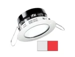 i2Systems Apeiron PRO A503 - 3W Spring Mount Light - Round - Cool White & Red - White Finish