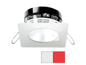 i2Systems Apeiron PRO A503 - 3W Spring Mount Light - Square/Round - Cool White & Red - White Finish