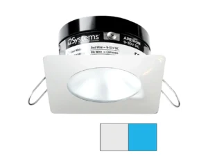 i2Systems Apeiron PRO A503 - 3W Spring Mount Light - Square/Round - Cool White & Blue - White Finish
