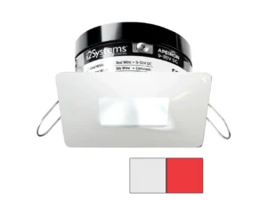 i2Systems Apeiron PRO A503 - 3W Spring Mount Light - Square/Square - Cool White & Red - White Finish