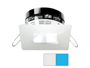 i2Systems Apeiron PRO A503 - 3W Spring Mount Light - Square/Square - Cool White & Blue - White Finish