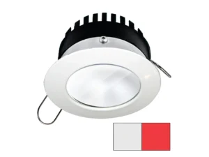 i2Systems Apeiron PRO A506 - 6W Spring Mount Light - Round - Cool White & Red - White Finish