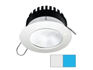 i2Systems Apeiron PRO A506 - 6W Spring Mount Light - Round - Cool White & Blue - White Finish
