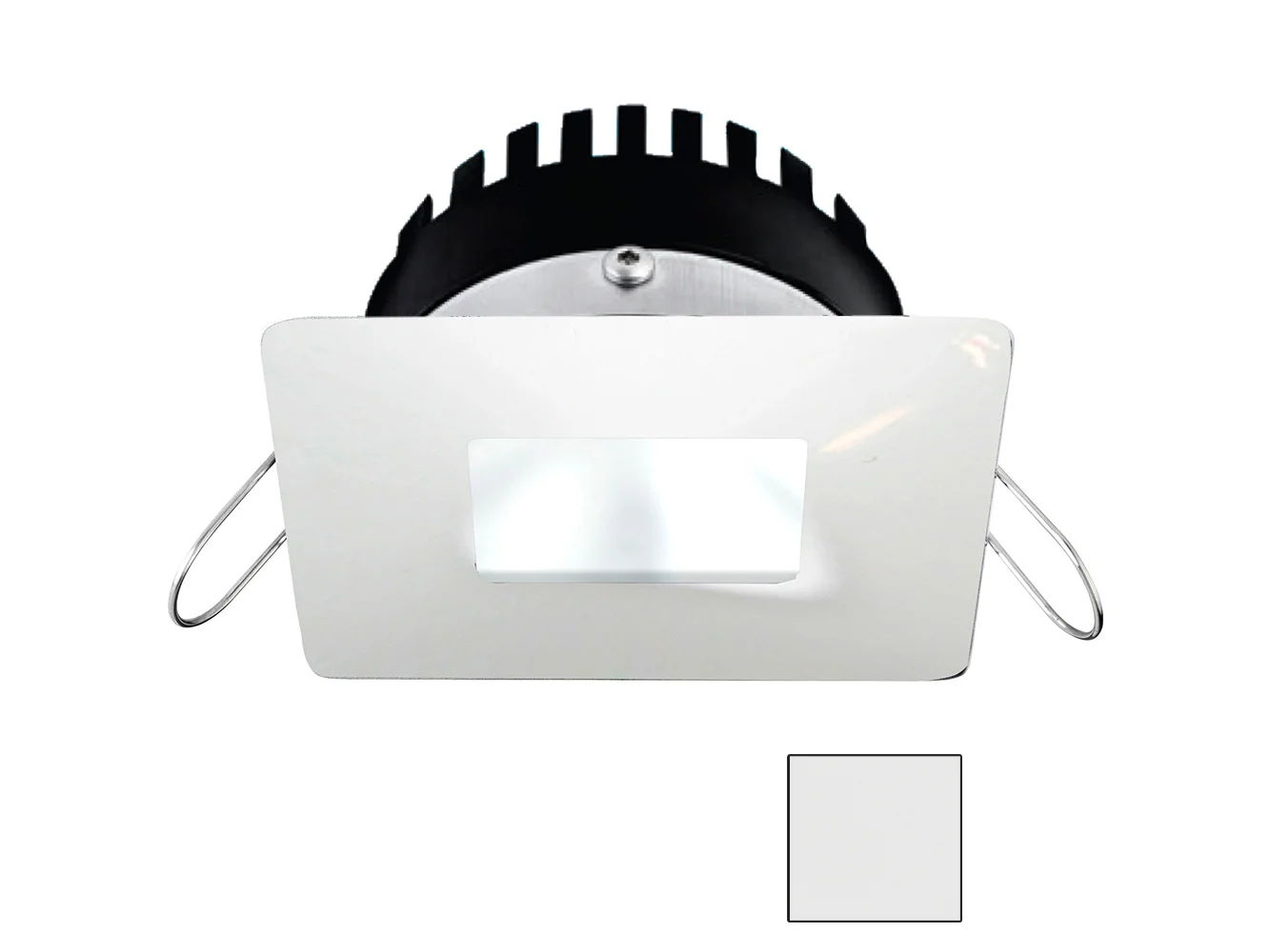 i2Systems Apeiron PRO A506 - 6W Spring Mount Light - Square/Square - Cool White - White Finish