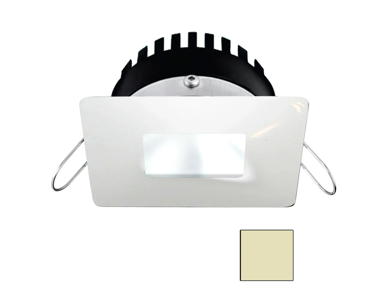i2Systems Apeiron PRO A506 - 6W Spring Mount Light - Square/Square - Warm White White - White Finish