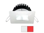 i2Systems Apeiron PRO A506 - 6W Spring Mount Light - Square/Square - Cool White & Red - White Finish