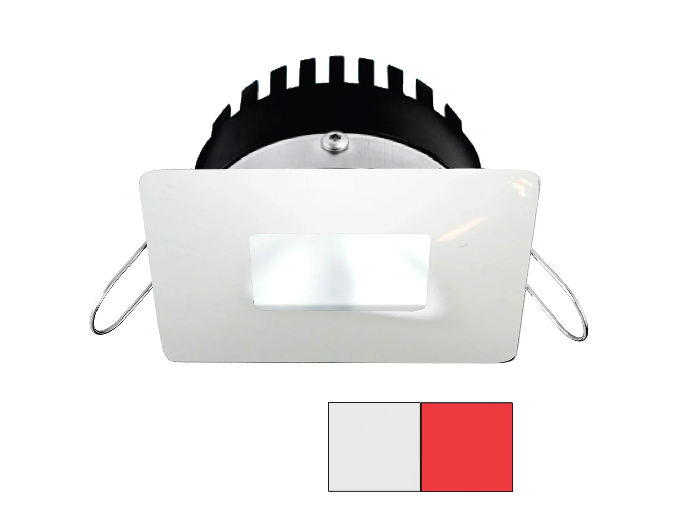 i2Systems Apeiron PRO A506 - 6W Spring Mount Light - Square/Square - Cool White & Red - White Finish