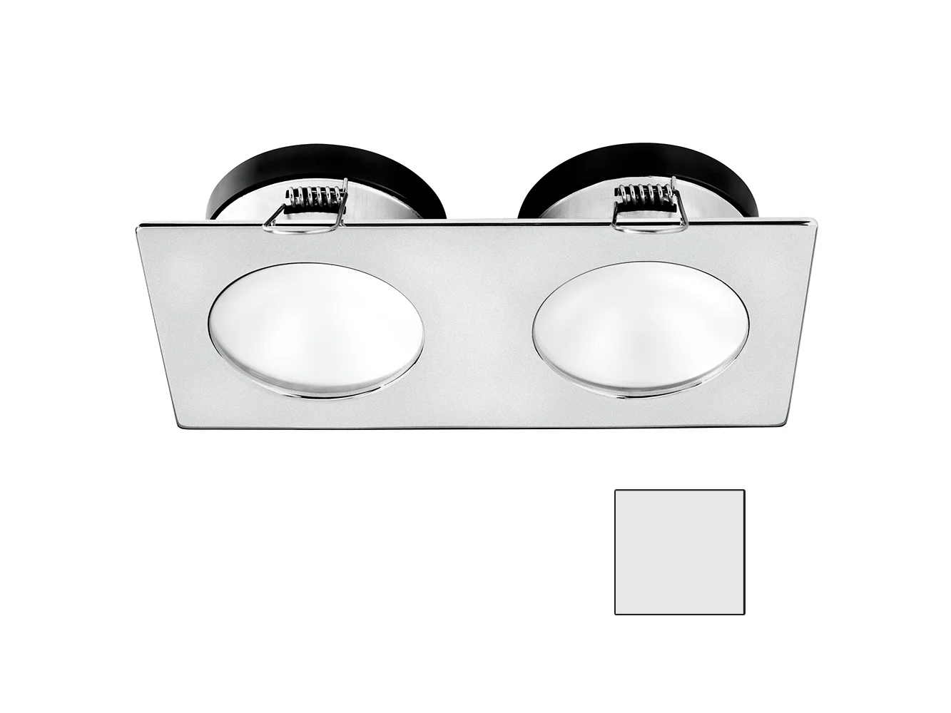 i2Systems Apeiron A1110Z - 4.5W Spring Mount Light - Double Round - Cool White - Brushed Nickel Finish