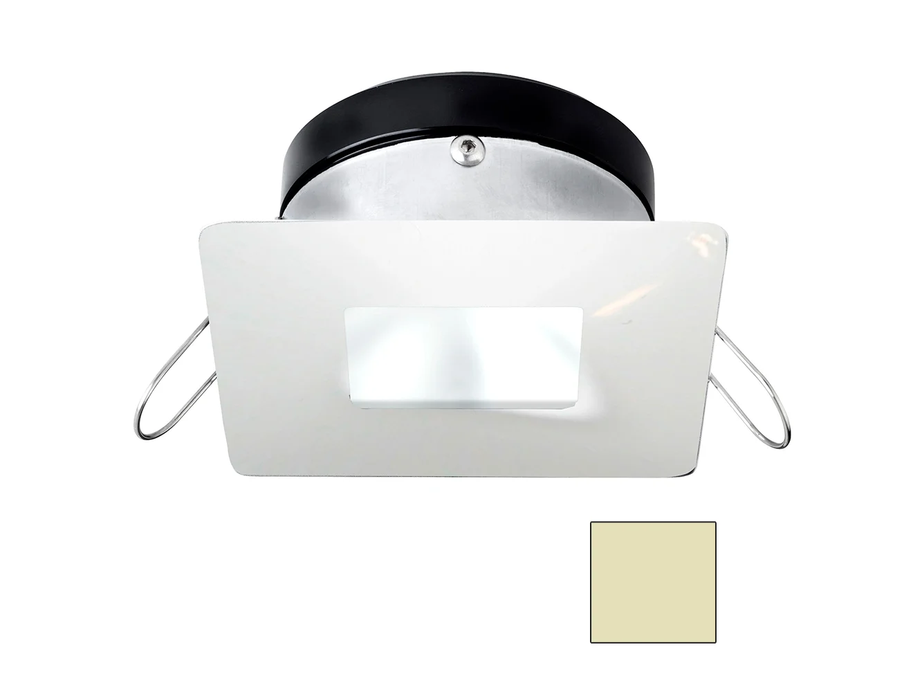 i2Systems Apeiron A1110Z - 4.5W Spring Mount Light - Square/Square - Warm White - White Finish