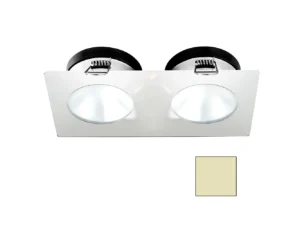 i2Systems Apeiron A1110Z - 4.5W Spring Mount Light - Double Round - Warm White - White Finish