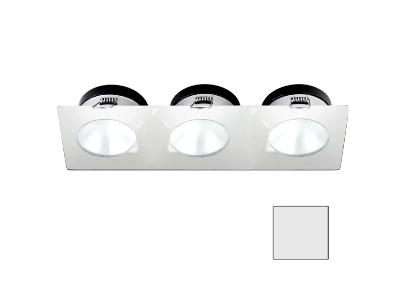 i2Systems Apeiron A1110Z - 4.5W Spring Mount Light - Triple Round - Cool White - White Finish