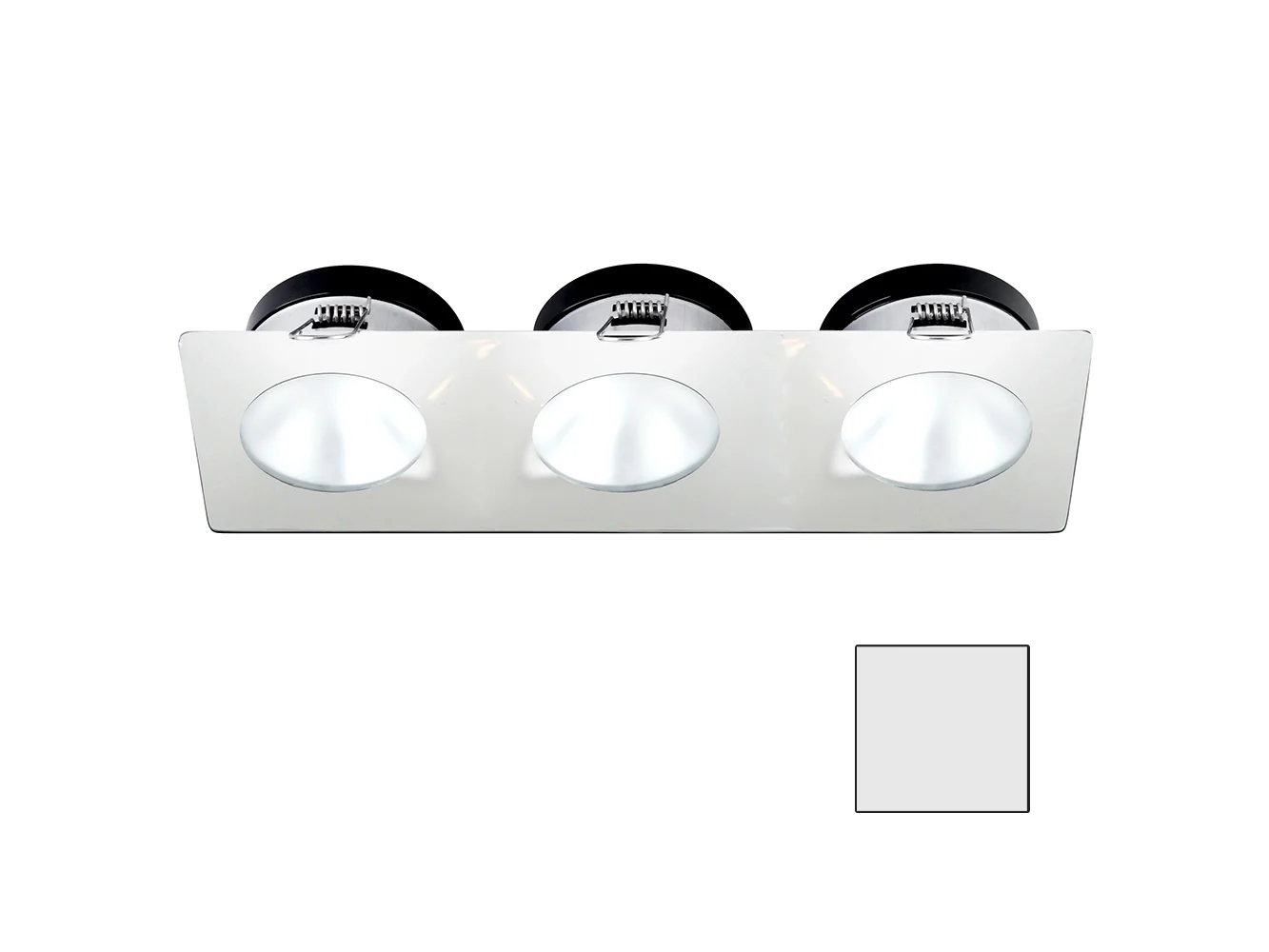 i2Systems Apeiron A1110Z - 4.5W Spring Mount Light - Triple Round - Cool White - White Finish