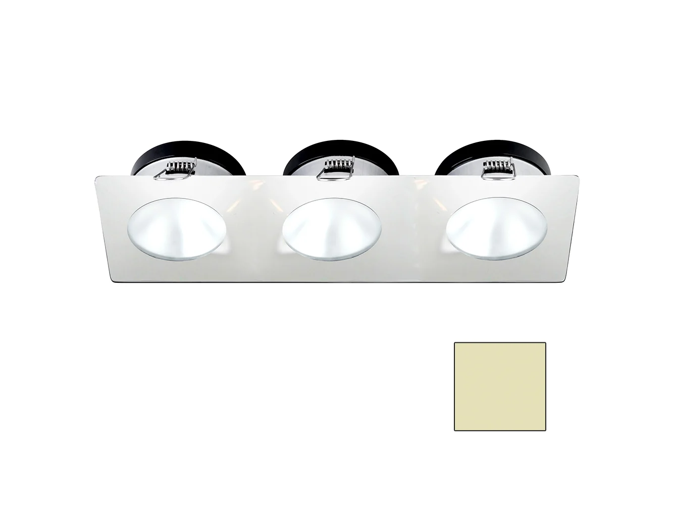 i2Systems Apeiron A1110Z - 4.5W Spring Mount Light - Triple Round - Warm White - White Finish