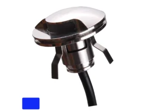 Lunasea 316 Polished Stainless Steel LED Waterproof Courtesy Light - Blue - 12VDC Only