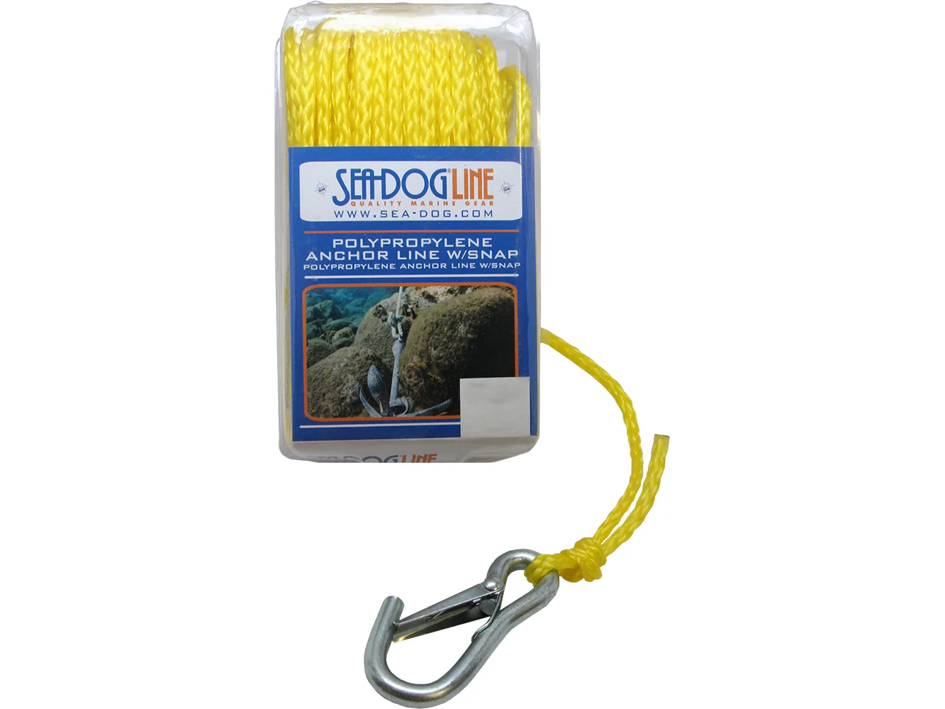 Sea-Dog Poly Pro Anchor Line w/Snap - 1/4" x 50' - Yellow