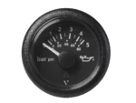 Veratron 52 MM (2-1/16") ViewLine Oil Pressure Gauge 5 Bar/80 PSI - Black Dial & Round Bezel