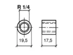 Veratron Pyrometer Sensor Threaded Bushing f/Welding to Manifold f/Thermocoupler Element