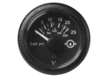 Veratron 52MM (2-1/16") ViewLine Transmission Oil Pressure 25 Bar/350 PSI - Black Dial & Round Bezel