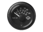 Veratron 52MM (2-1/16") ViewLine Transmission Oil Pressure 30 Bar/435 PSI - Black Dial & Round Bezel