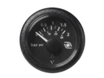 Veratron 52MM (2-1/16") ViewLine Boost Pressure Gauge 2 Bar/30 PSI - Black Dial & Round Bezel