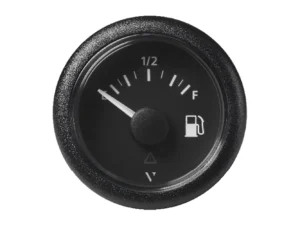 Veratron 52MM (2-1/16") ViewLine Fuel Level Gauge Empty-Full - 0-90 OHM - Black Dial & Round Bezel