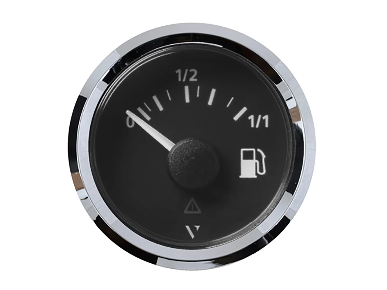 Veratron 52MM (2-1/16") ViewLine Fuel Level Gauge 0-1/1 - 3-180 OHM - Black Dial & Chrome Triangular Bezel
